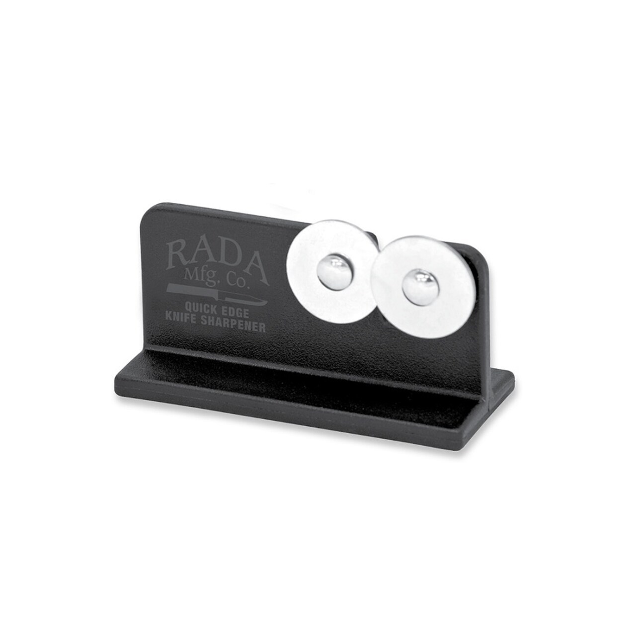 Rada Kitchen Knife Sharpener, Easily Sharpen Both Sides at Once with Hardened, High-Carbon, Dual Stainless Steel Wheels